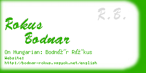 rokus bodnar business card